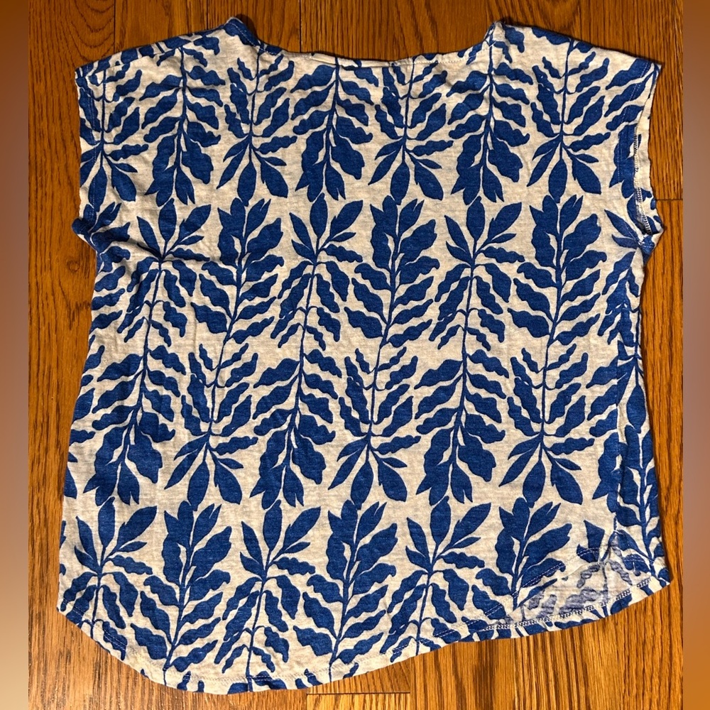 Rachel Zoe 100% Linen Botanical Top‎ | Size L | Quiet Luxury - Picture 8 of 8